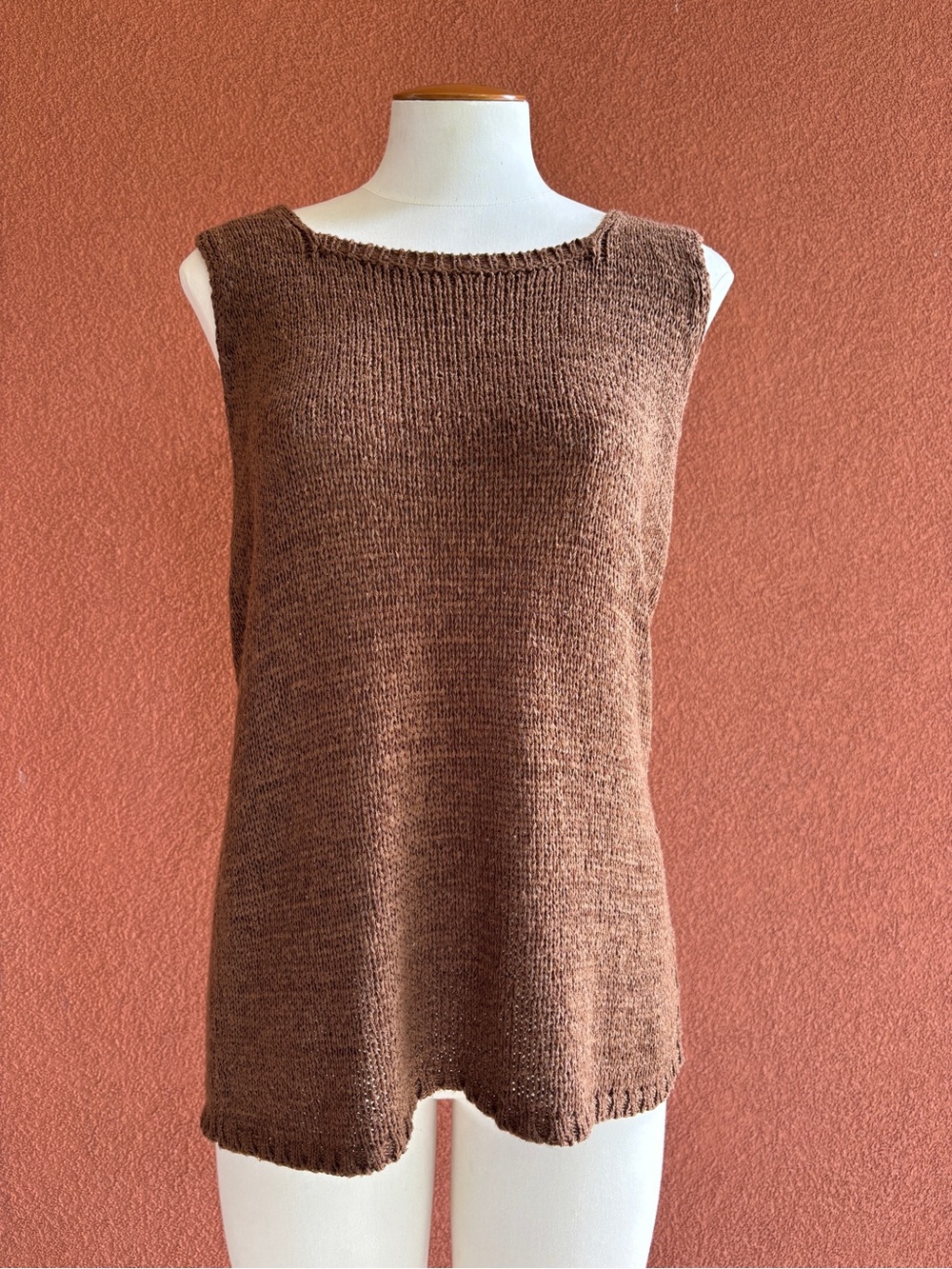 Chadwicks Chocolate Brown Knit Tank Top